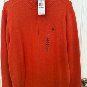NWT Boy’s Ralph Lauren Orange Quarter Zip-Up Sweater